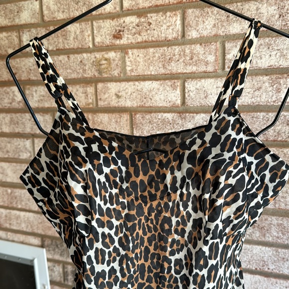 Vintage 1960s Leopard Vanity Fair One Piece Romper Teddy Buttery Soft Jagged Hem